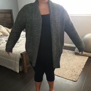 Plus size wool cardigan